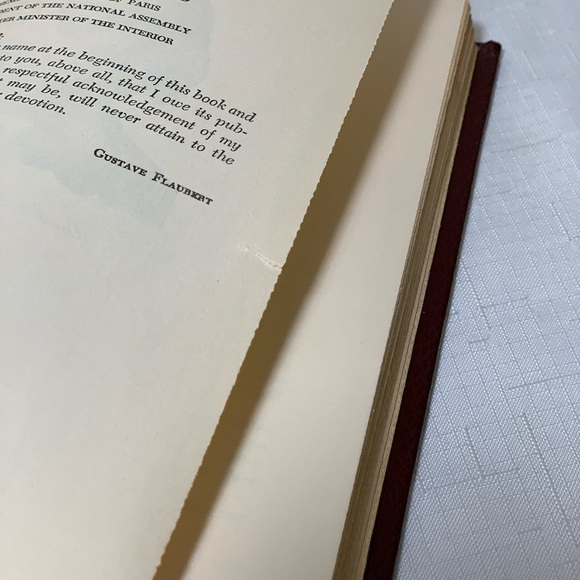 VINTAGE Book Madame Bovary Gustave Flaubert 1949 Collectible Classic Gilt Gold - Picture 14 of 16